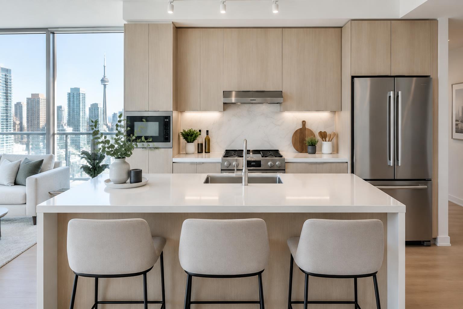 Toronto condo kitchen after professional cleaning
